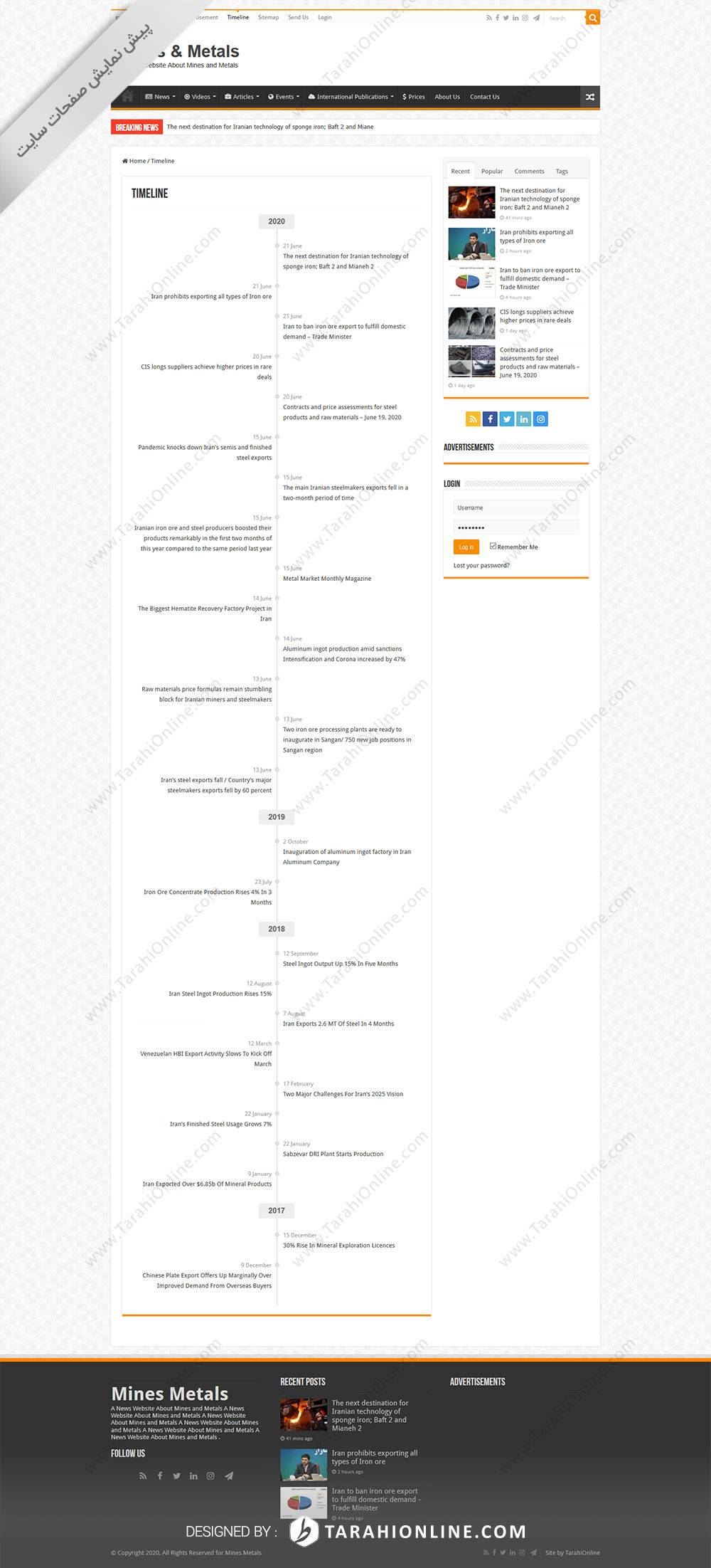 Web Design for Mines Metals - Image 4